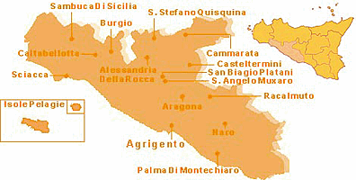 province of Agrigento map