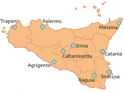 Map of Sicily