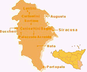 province of Siracusa map